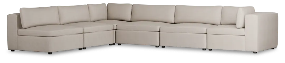Destin Sutton Beige Fabric 6-piece Modular Sectional Destin Sutton Beige Fabric 6-piece Modular Sectional