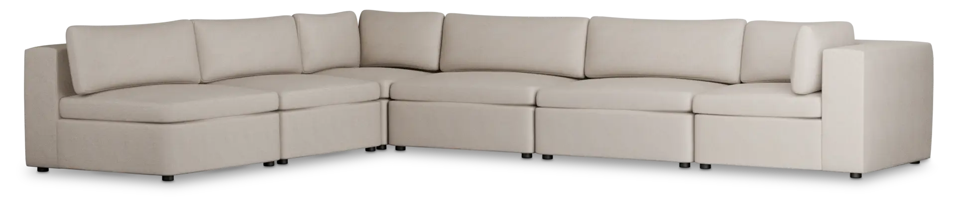Destin Sutton Beige Fabric 6-piece Modular Sectional Destin Sutton Beige Fabric 6-piece Modular Sectional
