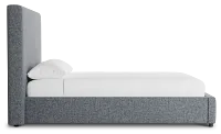Gayton Elavation Gray 54" Upholstered Platform Bed