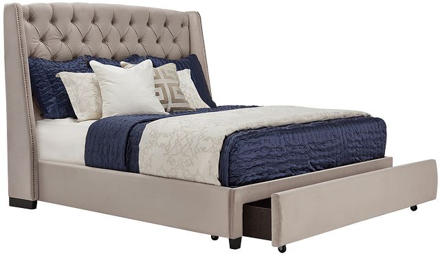 Raven Gray Uph Platform Storage Bed