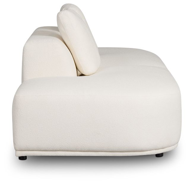 Catalina White Fabric 2-piece Modular Sofa