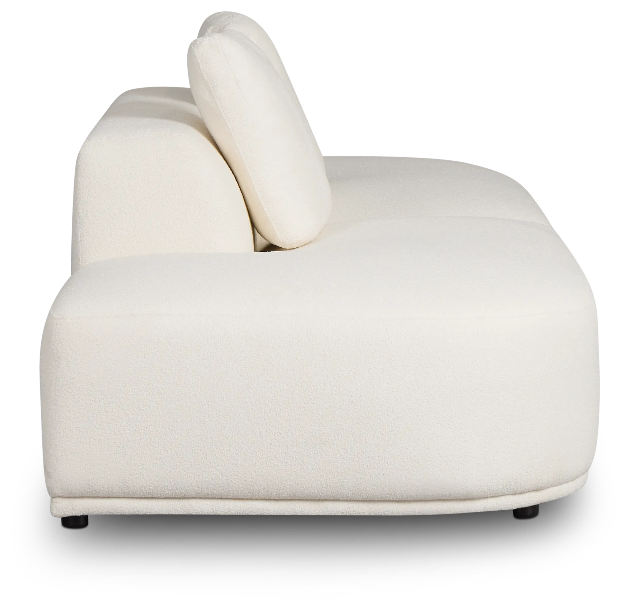 Catalina White Fabric 2-piece Modular Sofa