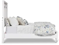 Milan White Panel Bed