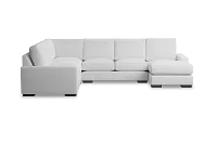 Edgewater Peyton White Medium Right Chaise Sectional