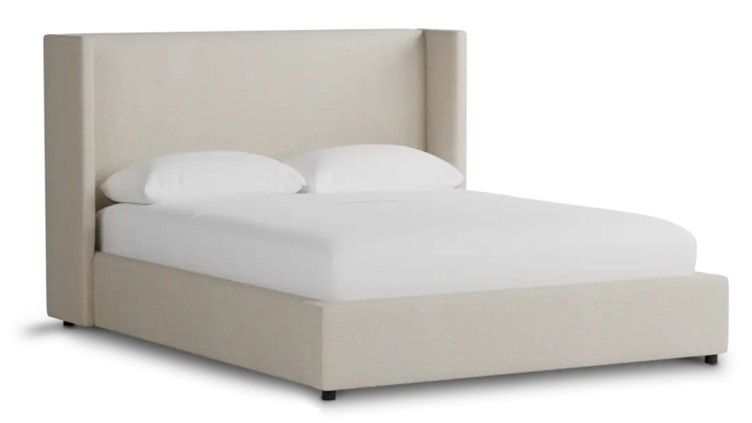 Captiva Suave Beige 48" Upholstered Shelter Bed Captiva Suave Beige 48" Upholstered Shelter Bed