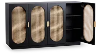 Sarto Black Four-door Cabinet