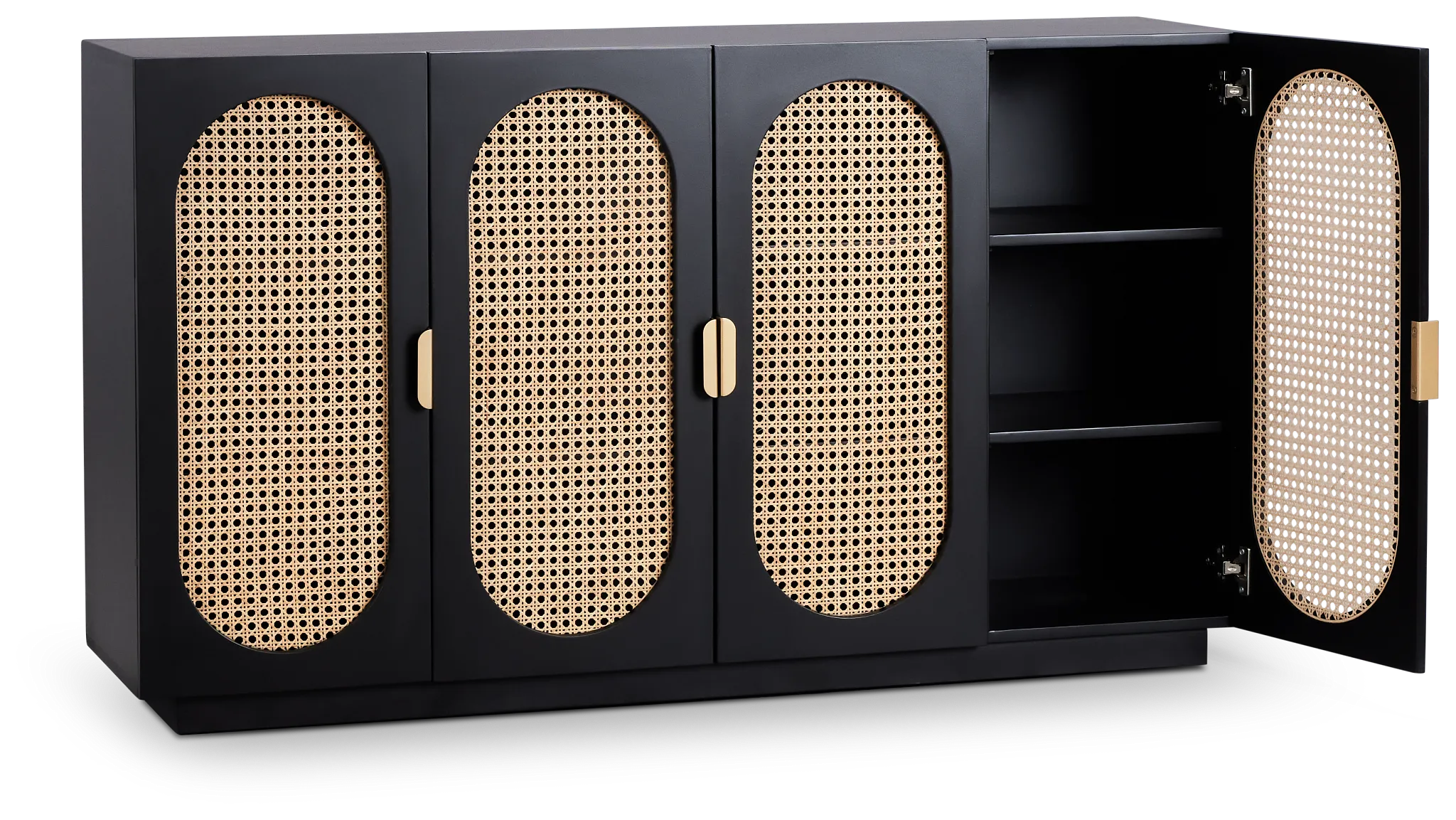 Sarto Black Four-door Cabinet