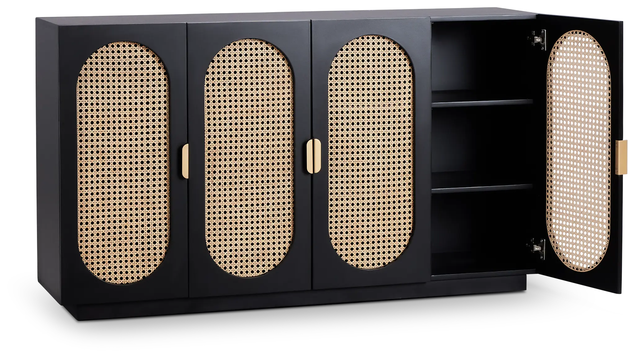 Sarto Black Four-door Cabinet Sarto Black Four-door Cabinet