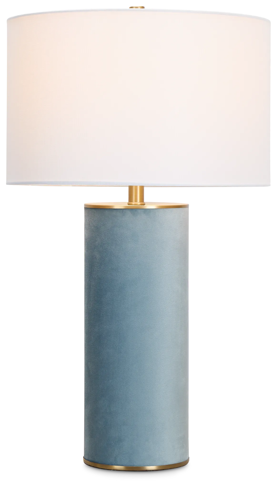 Luna Light Blue Velvet Table Lamp