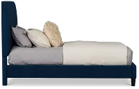 Lucy Dark Blue Uph Platform Bed