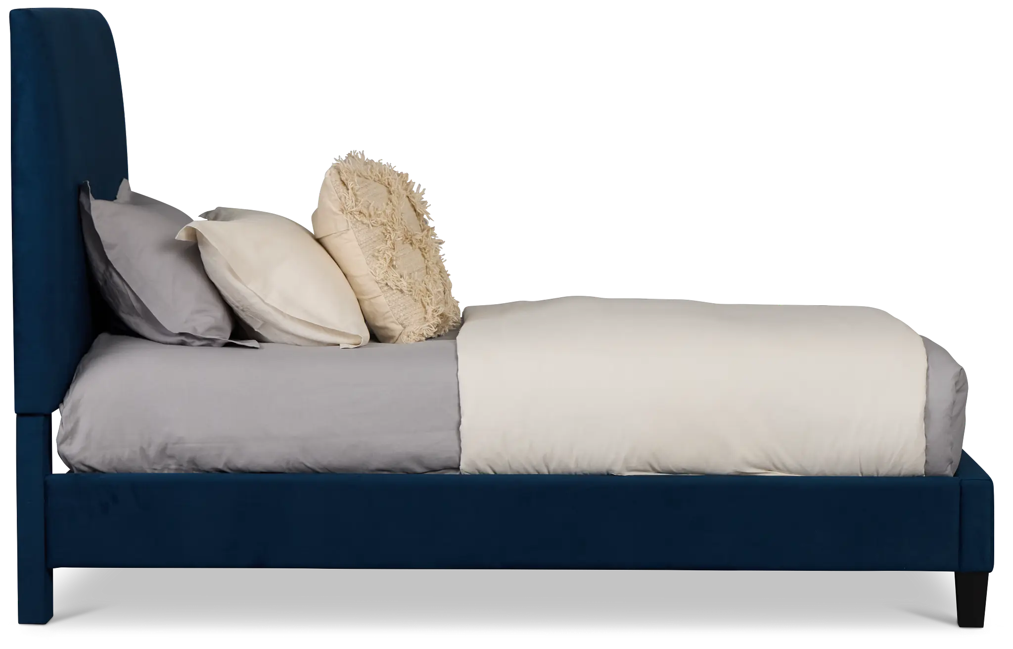 Lucy Dark Blue Uph Platform Bed Lucy Dark Blue Uph Platform Bed