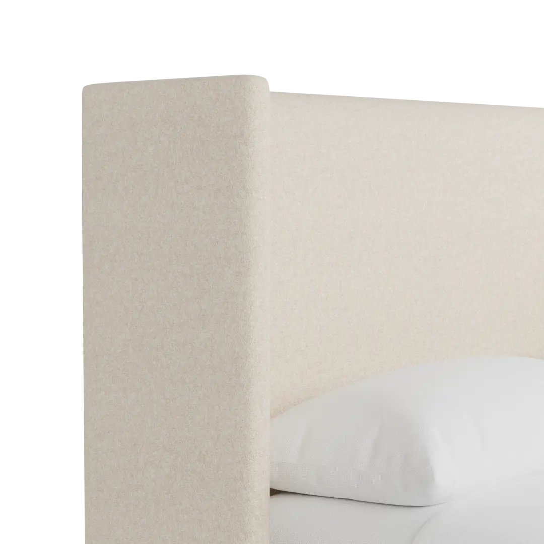 Captiva Merino Light Beige 48" Upholstered Shelter Bed Captiva Merino Light Beige 48" Upholstered Shelter Bed