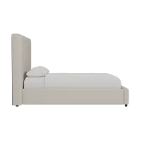 Grayton Suave Beige 54" Upholstered Platform Bed