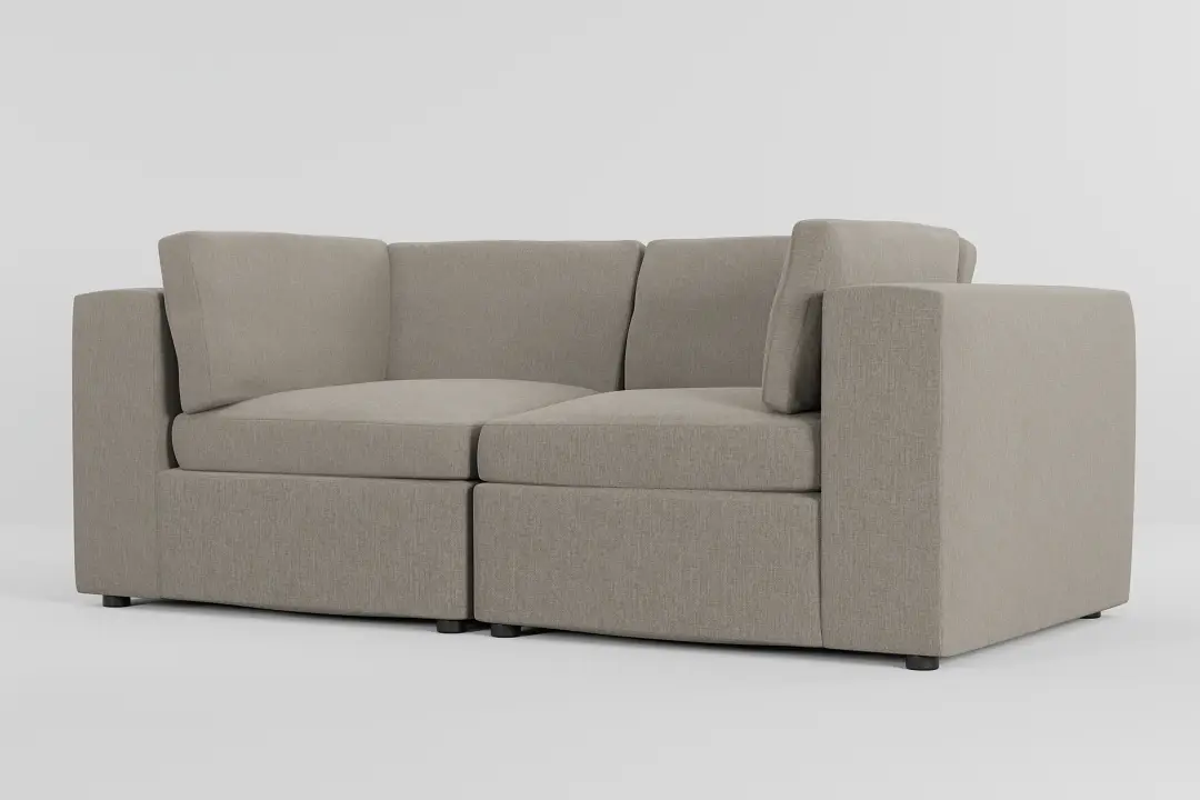 Destin Elevation Khaki Fabric 2-piece Modular Sofa Destin Elevation Khaki Fabric 2-piece Modular Sofa