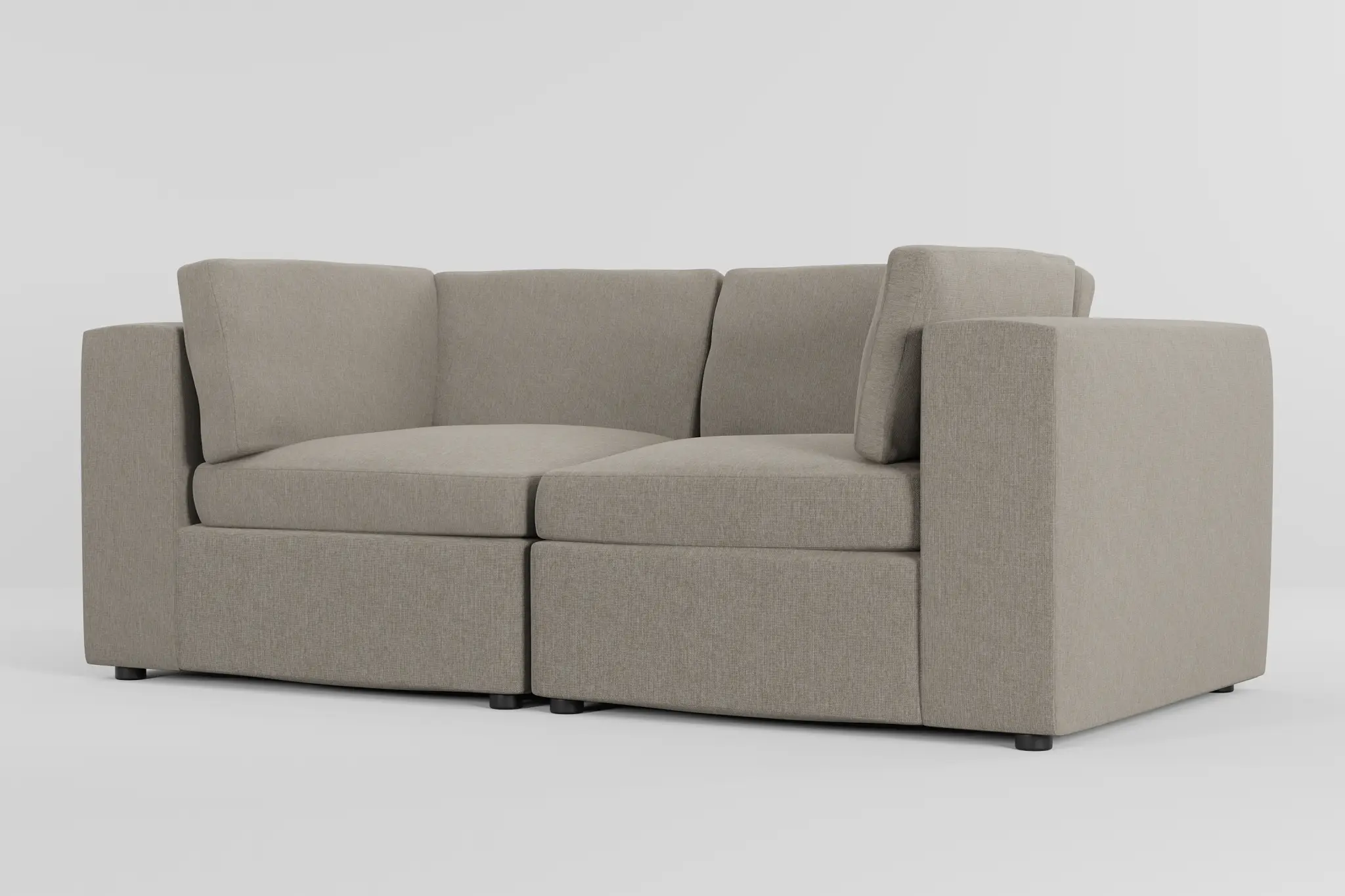 Destin Elevation Khaki Fabric 2-piece Modular Sofa Destin Elevation Khaki Fabric 2-piece Modular Sofa