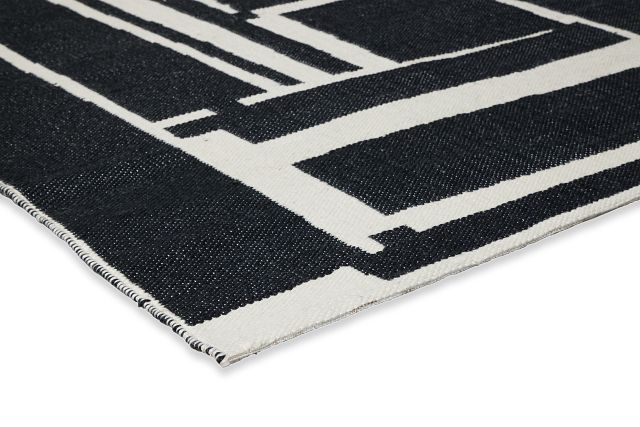 Jumi Black Indoor/outdoor 5x8 Area Rug