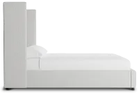 Captiva Delray Pewter 60" Upholstered Shelter Bed