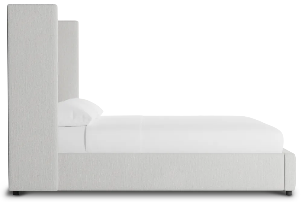 Captiva Delray Pewter 60" Upholstered Shelter Bed