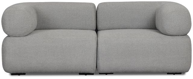 Celeste Light Gray Fabric 2-piece Modular Sofa