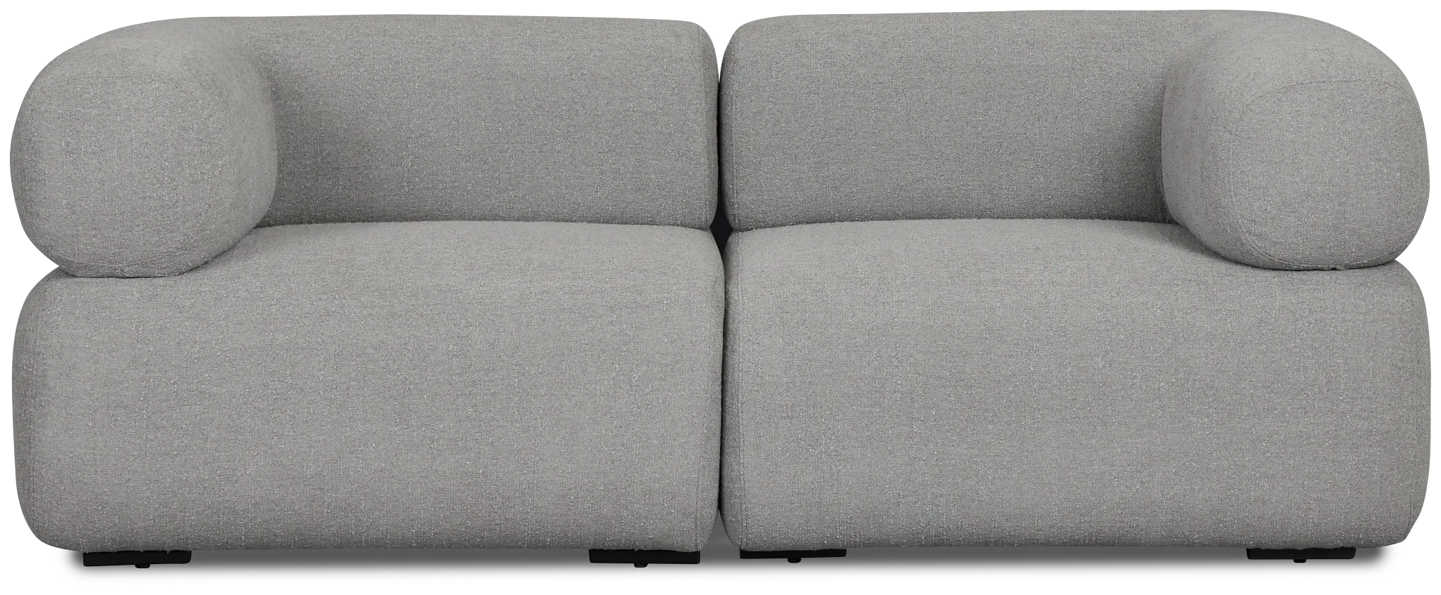Celeste Light Gray Fabric 2-piece Modular Sofa Celeste Light Gray Fabric 2-piece Modular Sofa