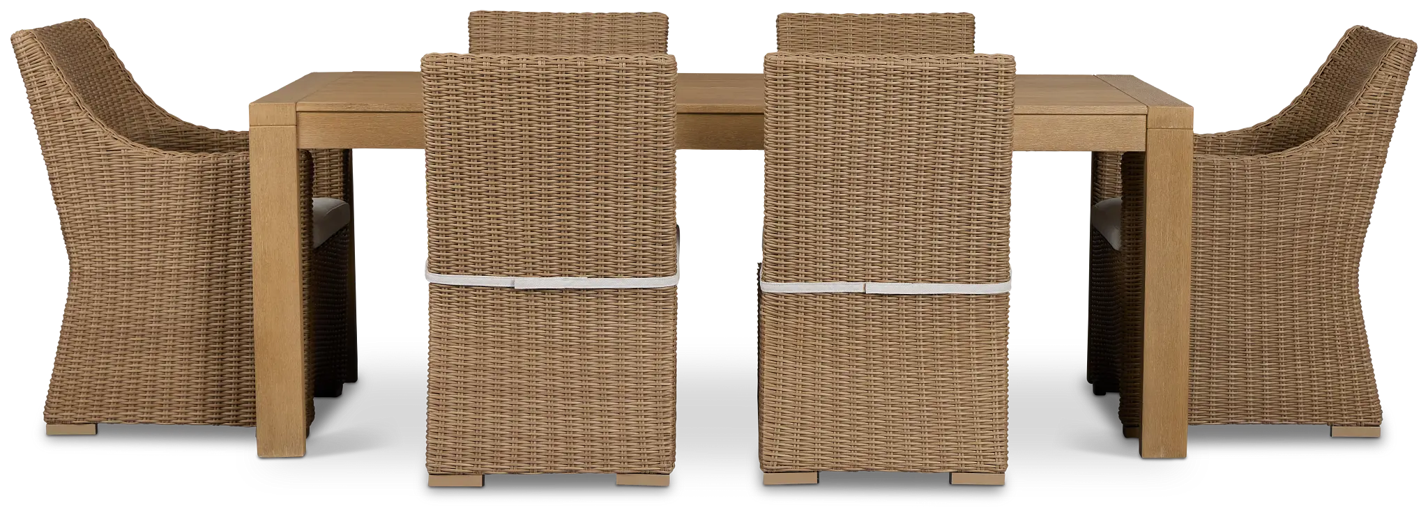 Montecito Mid Tone Table & 6 Chairs With Light Beige Cushions Montecito Mid Tone Table & 6 Chairs With Light Beige Cushions