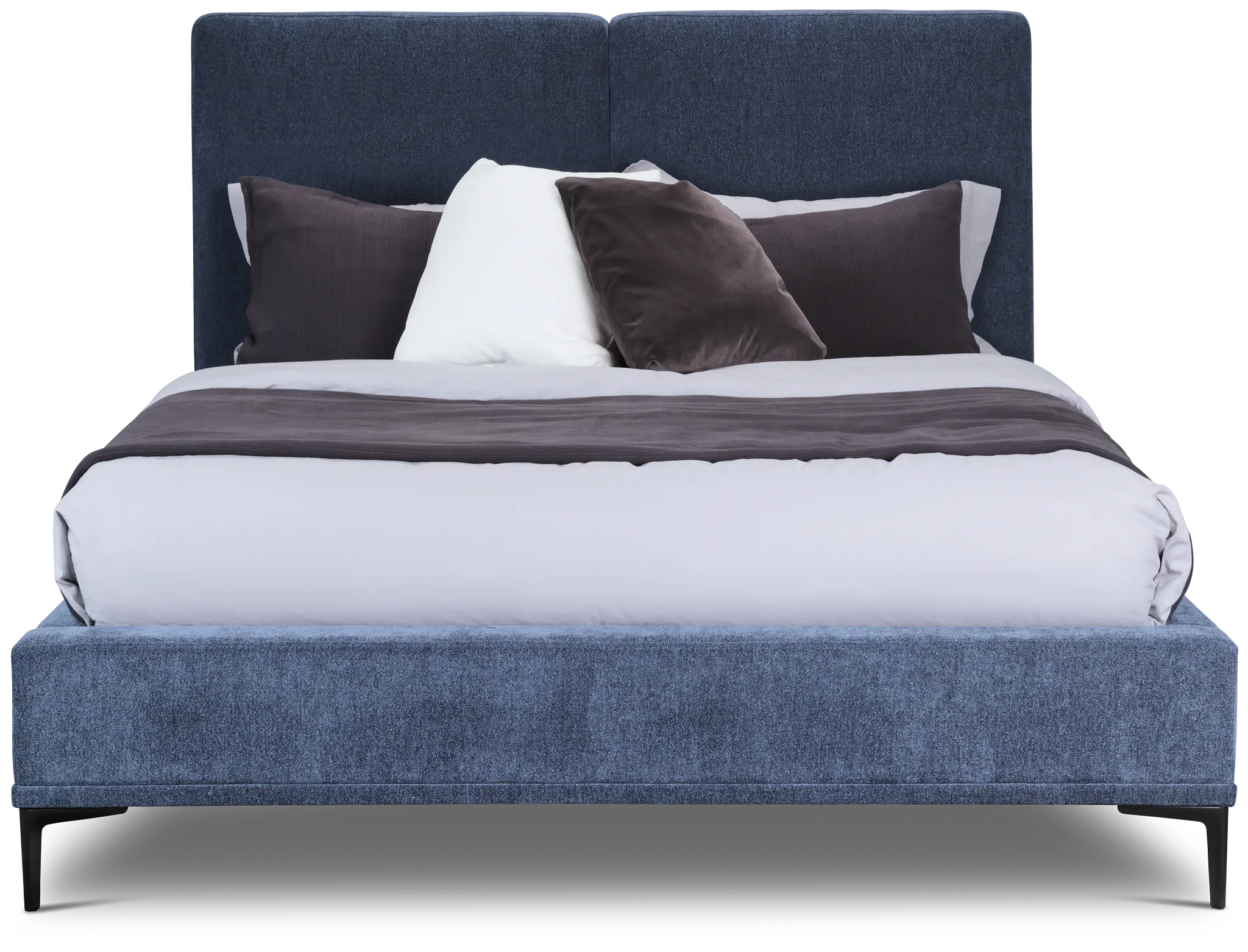 Emit Dark Blue Uph Panel Bed