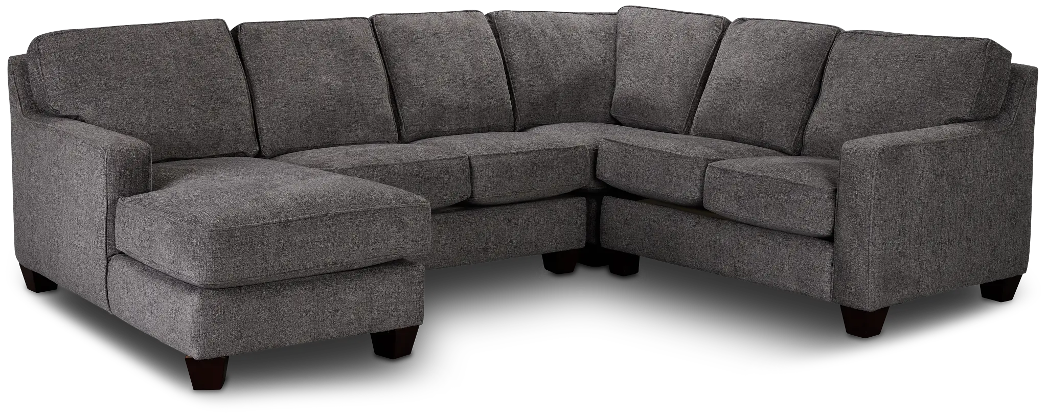 Andie Dark Gray Fabric Medium Left Chaise Sectional Andie Dark Gray Fabric Medium Left Chaise Sectional