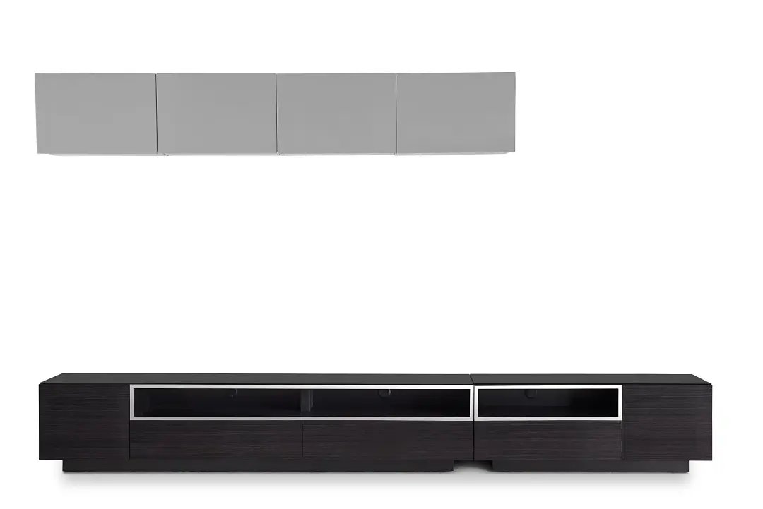 Vancouver 134" Dark Tone Gray 6-piece Left Modular Entertainment Wall Vancouver 134" Dark Tone Gray 6-piece Left Modular Entertainment Wall