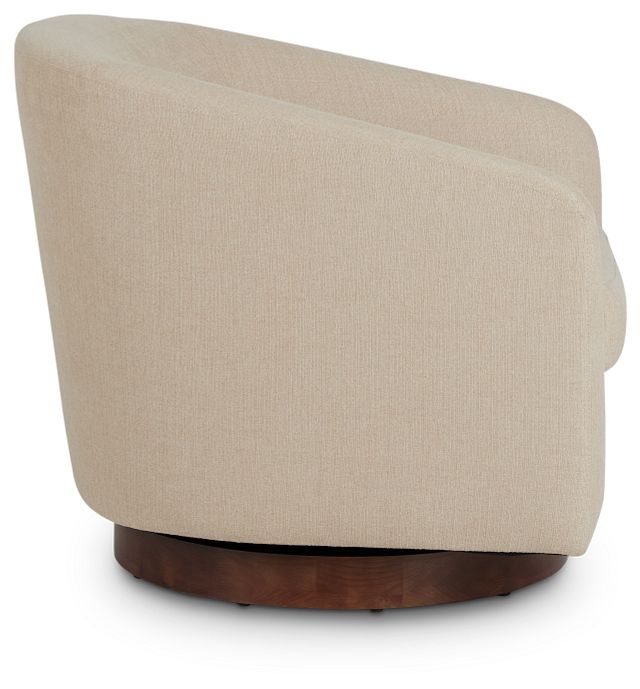 Paloma Beige Micro Swivel Accent Chair