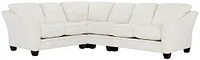 Avery White Fabric Large Two-arm Sectional
