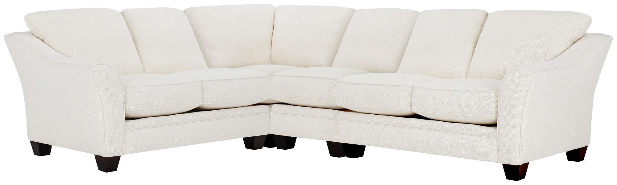 Avery White Fabric Large Two-arm Sectional