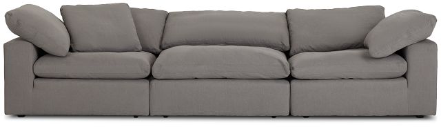Nixon Light Gray Fabric 3 Piece Modular Sofa (1)