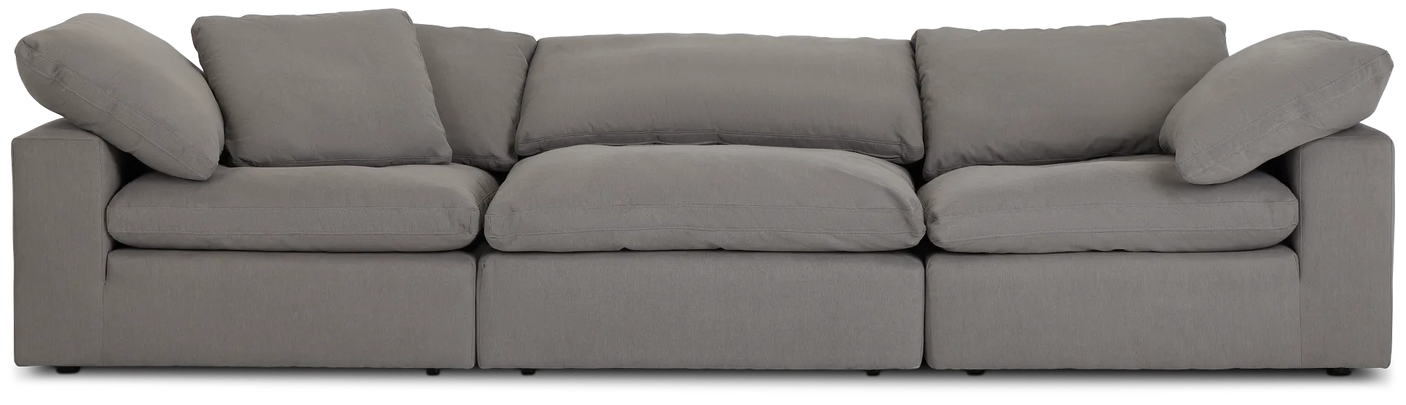 Nixon Light Gray Fabric 3-piece Modular Sofa