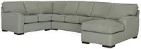 Austin Green Fabric Right Chaise Innerspring Sleeper Sectional