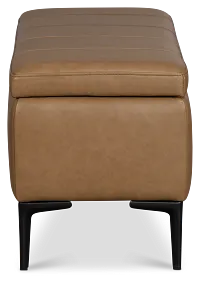 Highland Dark Brown Storage Upholstered Bench