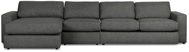 Brantley Dark Gray Fabric Small Left Chaise Sectional
