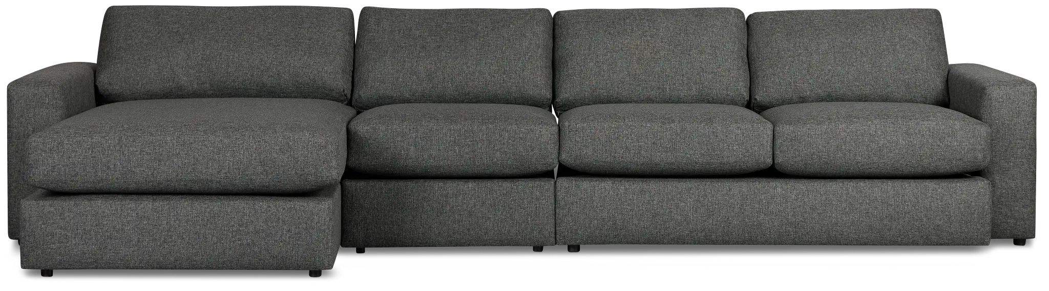 Brantley Dark Gray Fabric Small Left Chaise Sectional Brantley Dark Gray Fabric Small Left Chaise Sectional