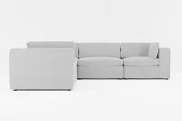 Destin Suave Gray Fabric 5-piece Modular Sectional