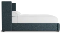 Captiva Elevation Dark Blue 48" Upholstered Shelter Bed