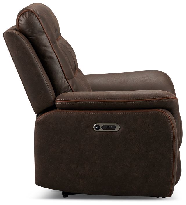 Grayson2 Brown Micro Power Recliner With Power Headrest