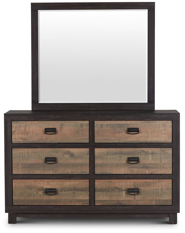 Harlington Dark Tone Dresser & Mirror