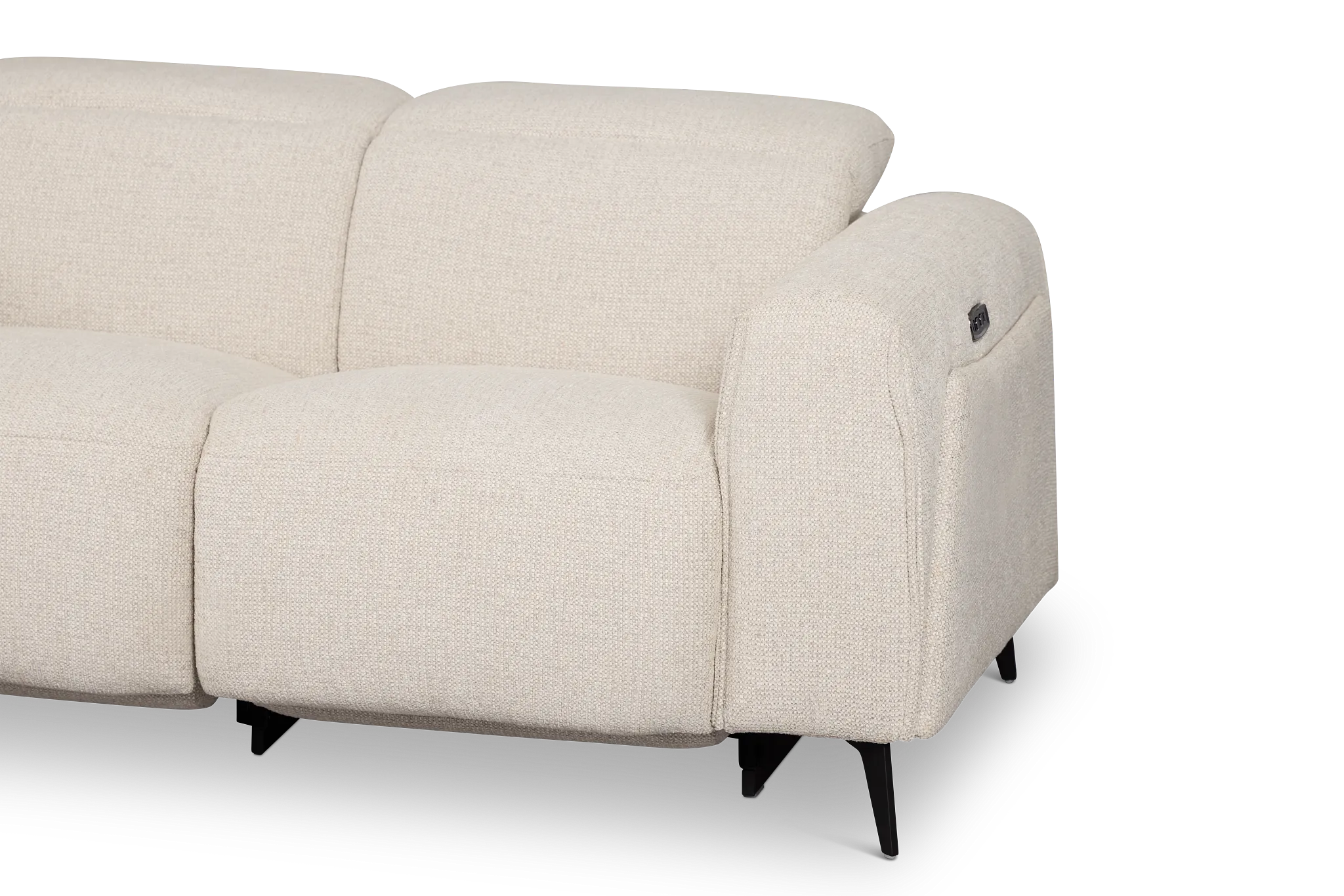 Reyna Light Beige Fabric Power Reclining Loveseat