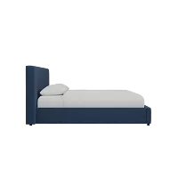 Grayton Peyton Dark Blue 44" Upholstered Platform Bed