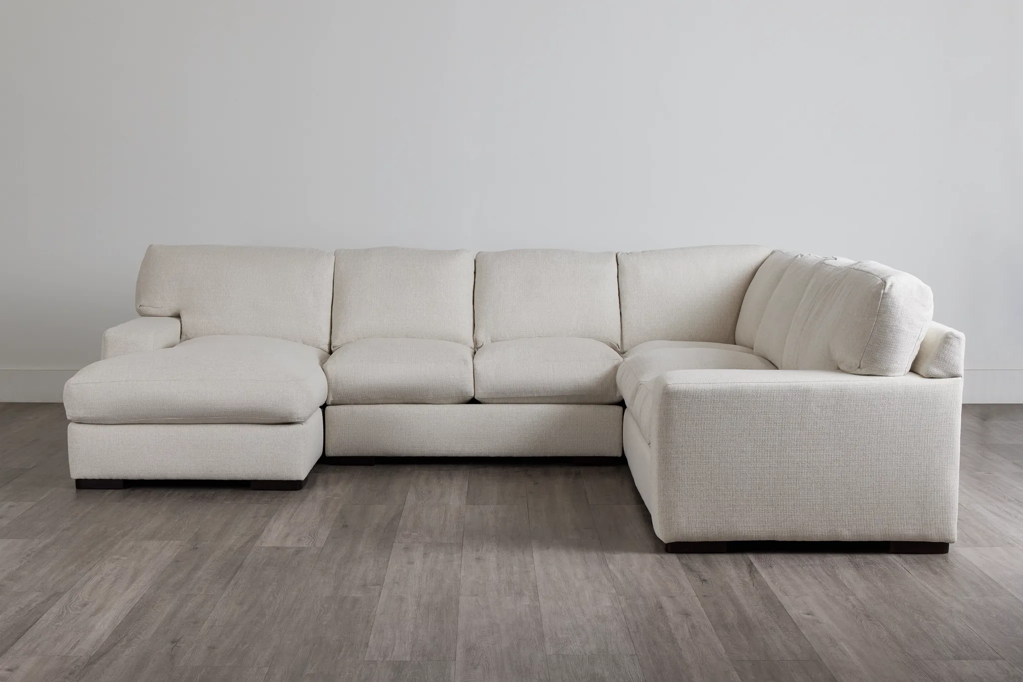 Veronica White Down Medium Left Chaise Sectional