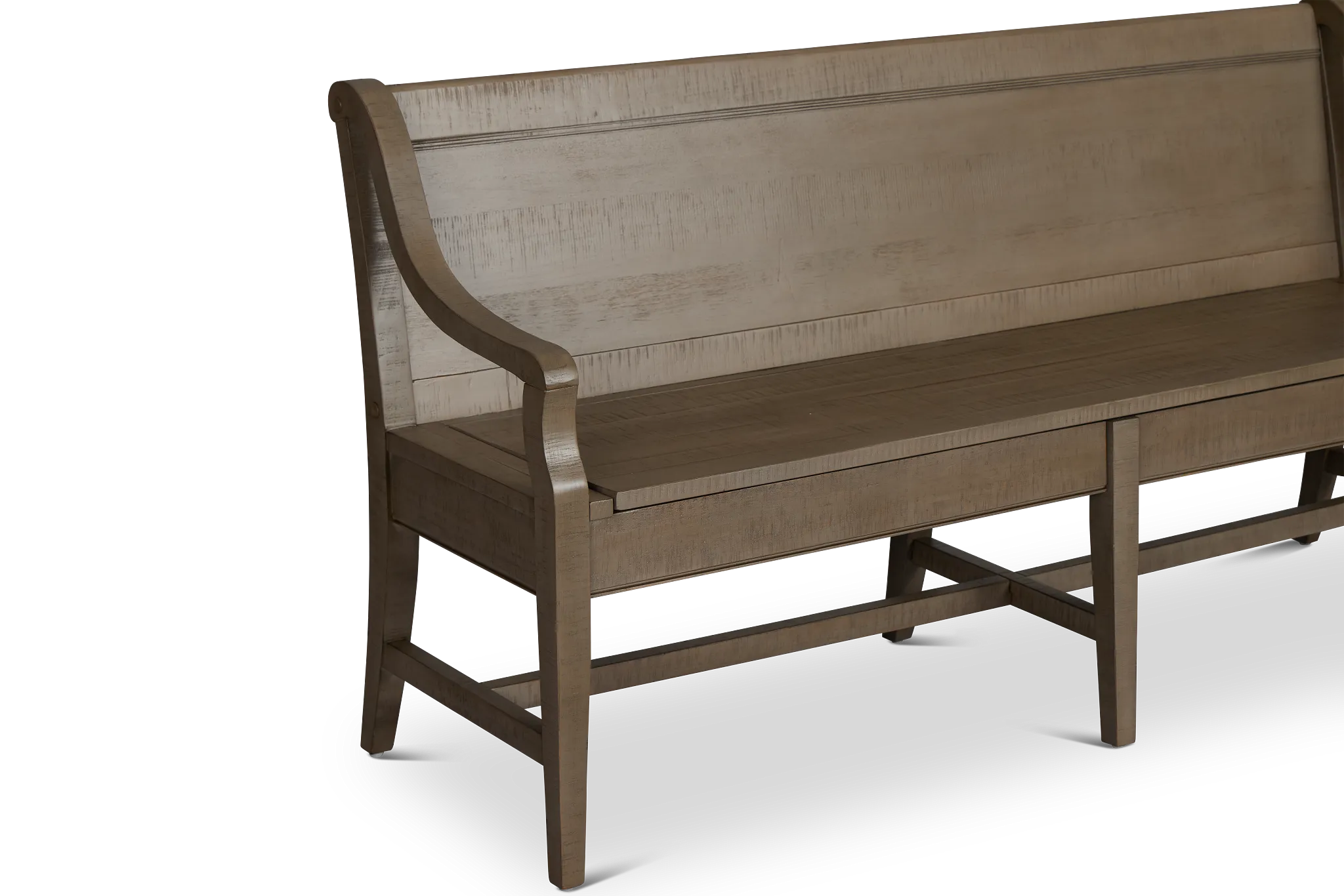 Heron Cove Light Tone Storage Dining Bench