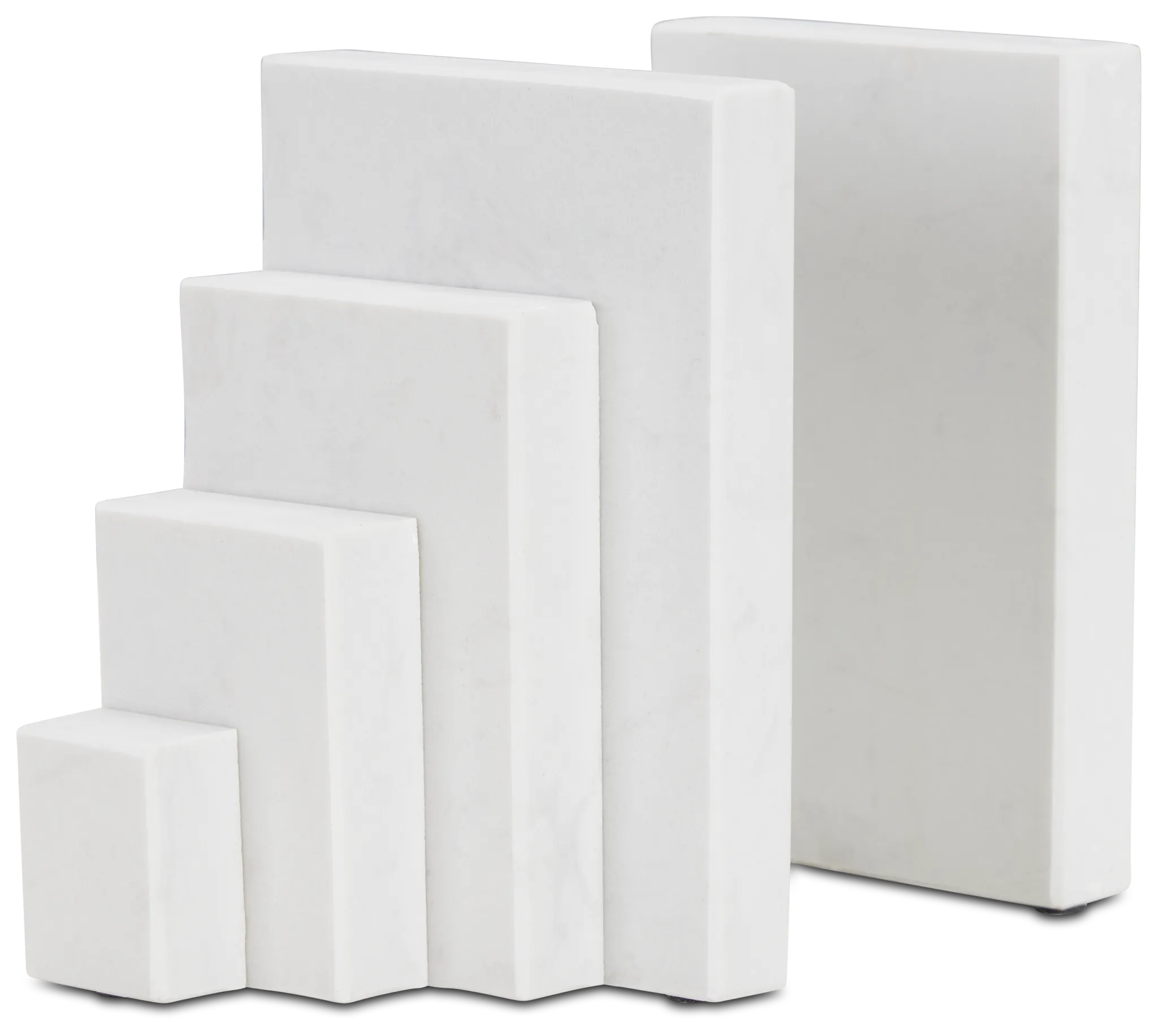 Erie White Marble Bookends