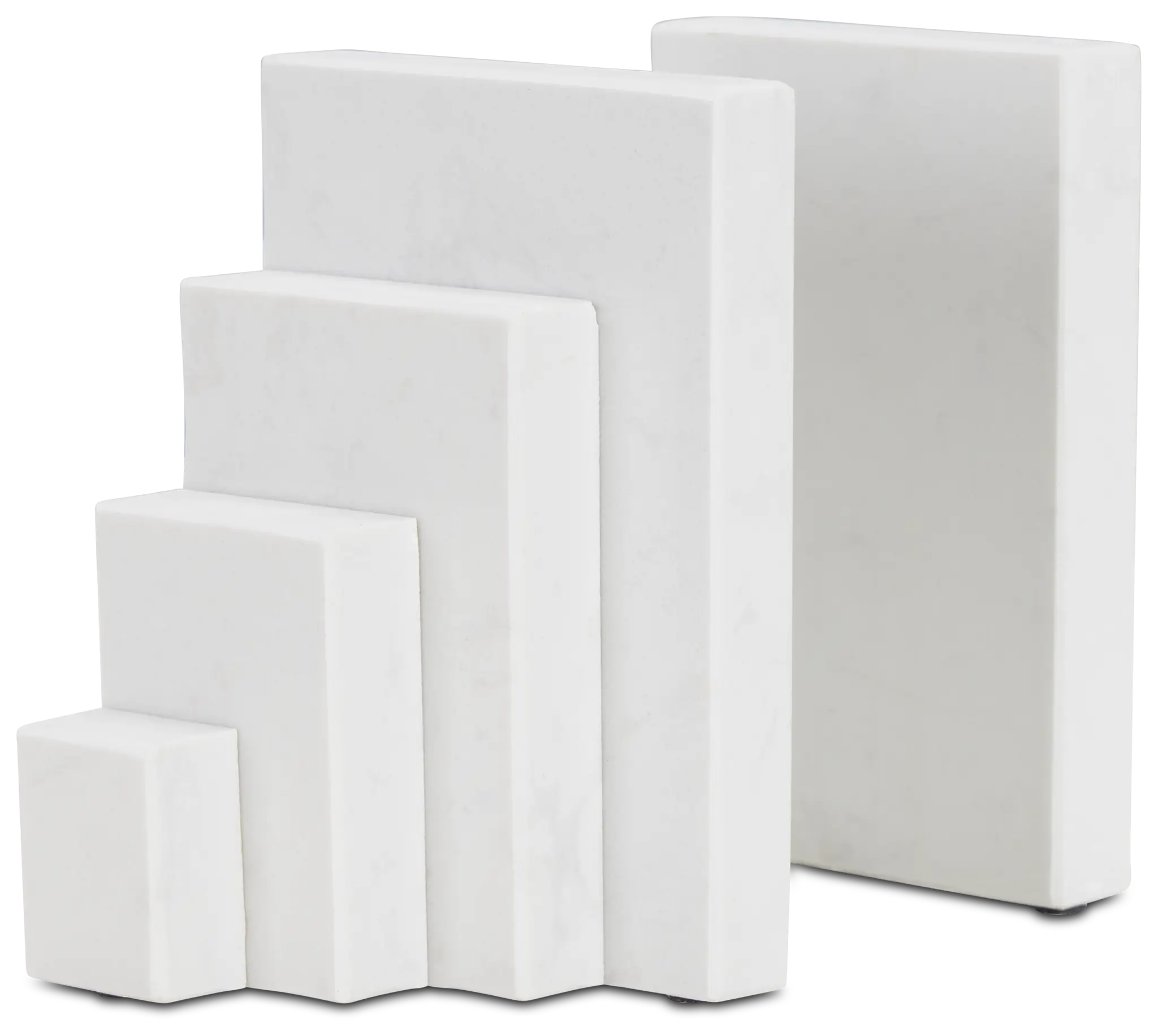 Erie White Marble Bookends Erie White Marble Bookends