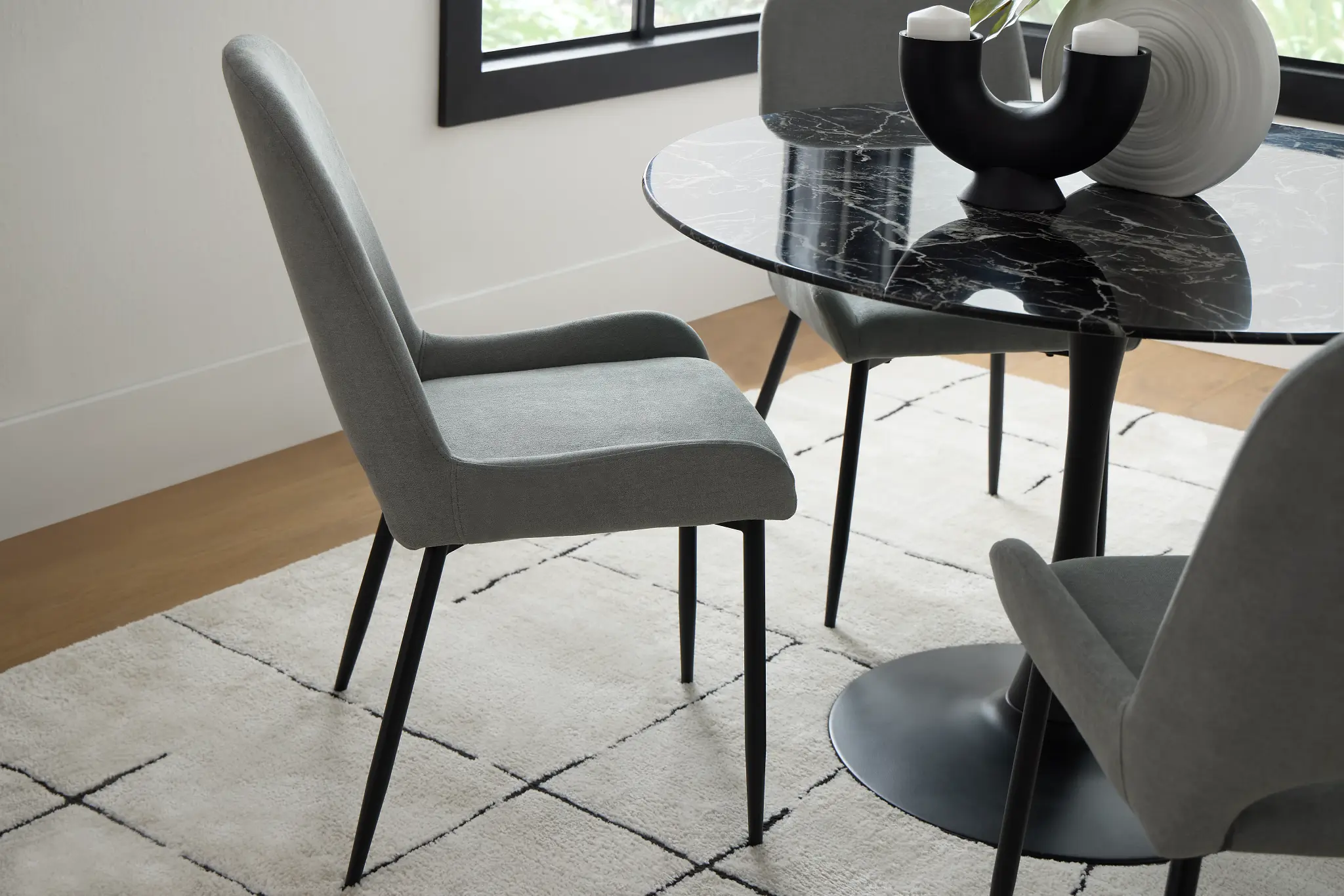 Brela Gray Upholstered Side Chair Brela Gray Upholstered Side Chair