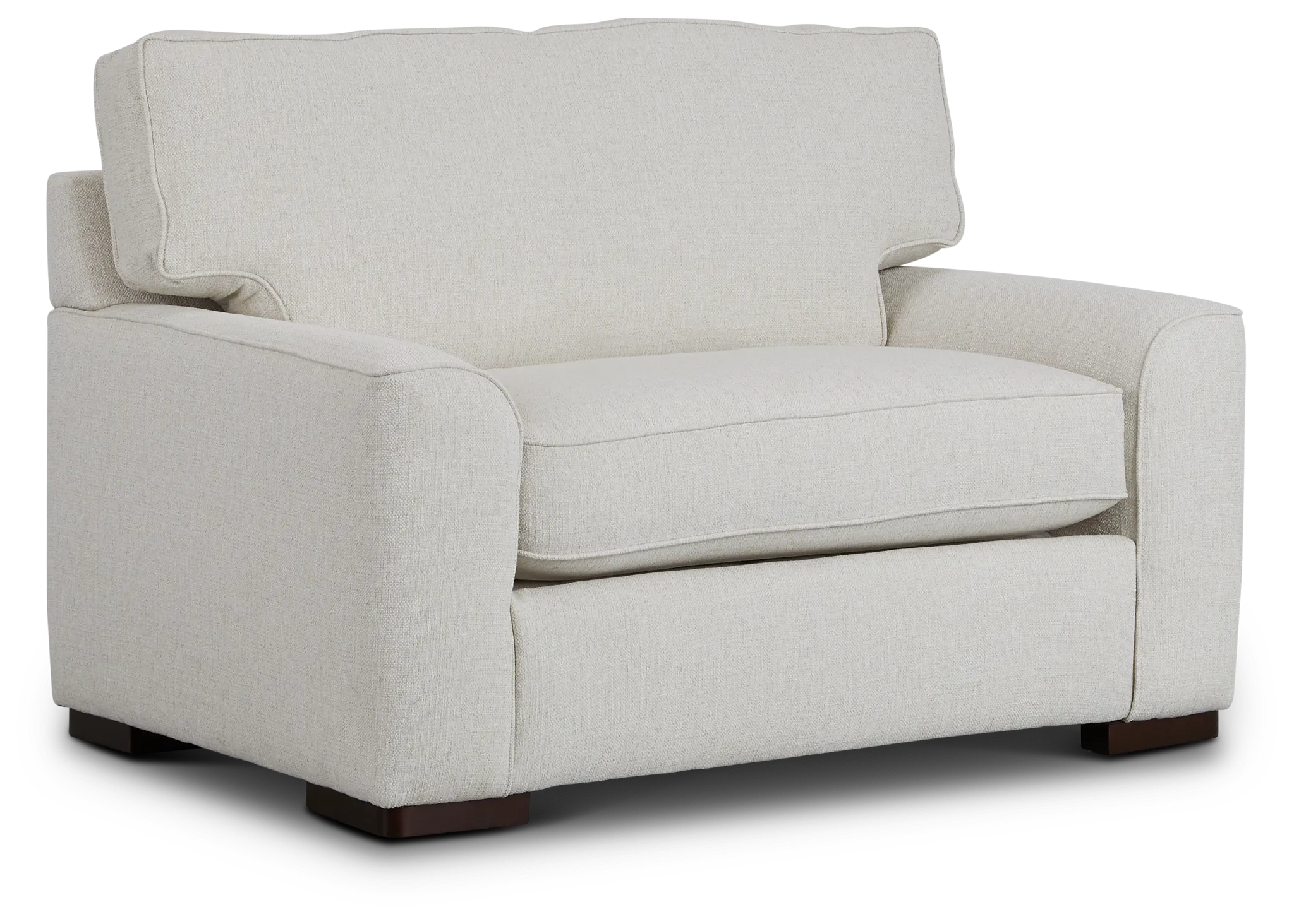 Austin White Fabric Memory Foam Sleeper