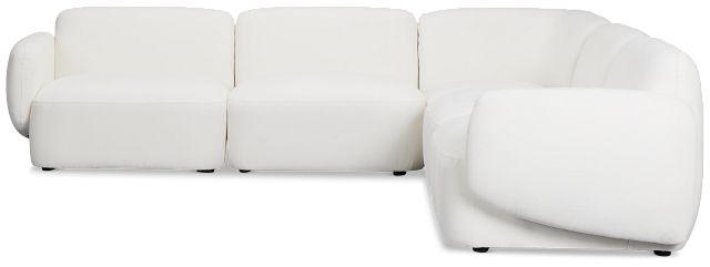 Halsey White Fabric Small Two-arm Sectional